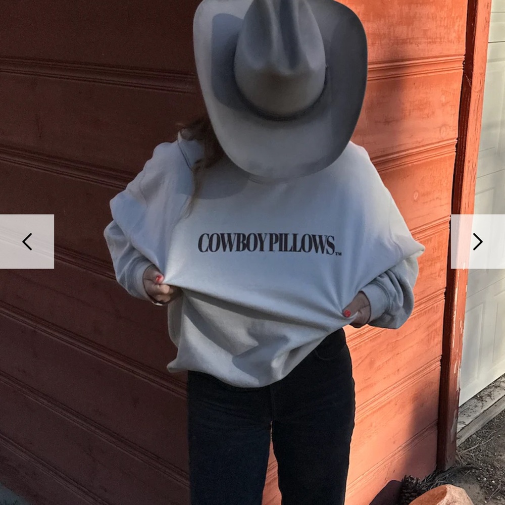 Cowboy Pillows Stone Sweatshirt